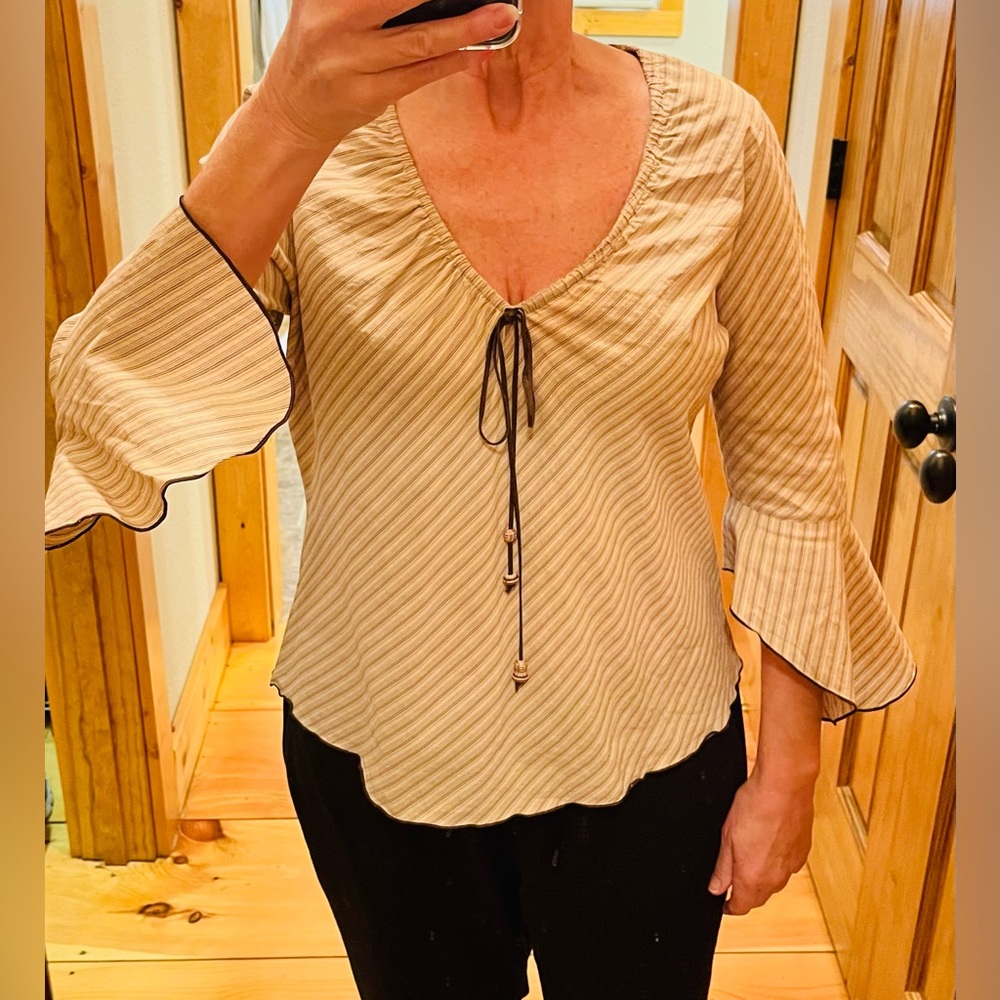 ABS Top With Leather Ties